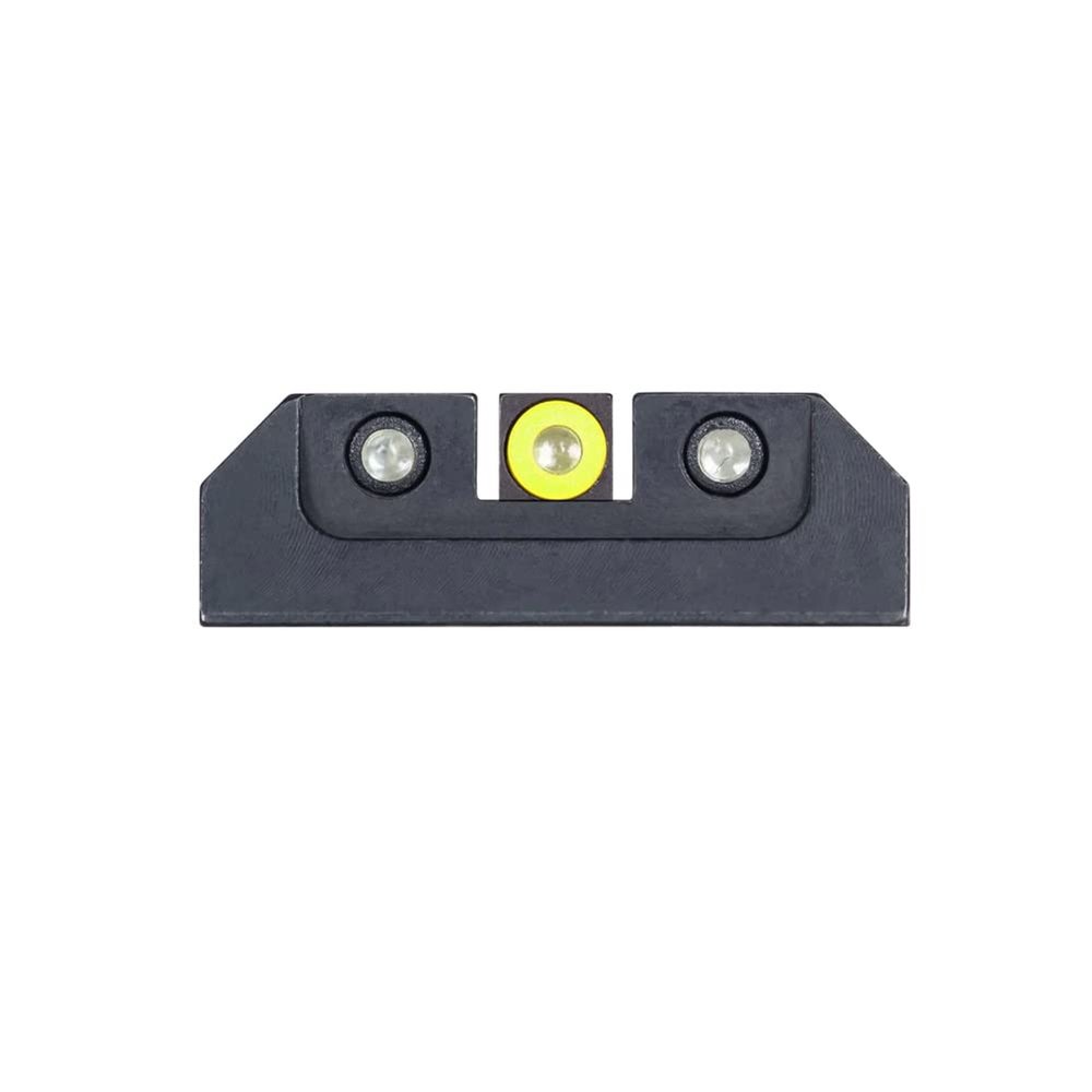Night Fision Tritium Night Sight Set for Taurus G2C/G2/G3/TX22 - Yellow Front Ring, Black Rear Rings