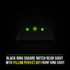 Night Fision Tritium Night Sight Set for Taurus G2C/G2/G3/TX22 - Yellow Front Ring, Black Rear Rings view 4