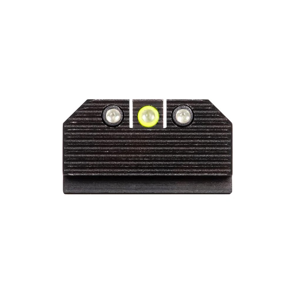 Night Fision Optics Ready Stealth .290-.313 Night Sight Set Compatible with Glock 17/19/34, Yellow Front Ring, Black Rear Rings
