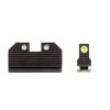 Night Fision Optics Ready Stealth .290-.313 Night Sight Set Compatible with Glock 17/19/34, Yellow Front Ring, Black Rear Rings view 2