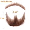 TOLHYUN Fake Beard Goatee Beard Realistic 100% Human Hair Full Hand Tied Goatee False Beards Lace Invisible Fake Mustache for Halloween Dressing Men Makeup Entertainment/Drama/Party/Movie (Brown) view 4