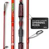 Dark Matter Psychedelic Inshore 7 Foot Spinning Rods - Red - Medium Heavy Spinning Rod, Fast Action Inshore Saltwater Fishing Rod, Carbon Fiber Fishing Rods with Fuji K Series Alconite Guides view 1