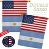 World Cup Argentina US Friendship Flag Banner Room Wall Art Flag Poles for Outside House Patio Porch Lawn Garden Stand Tapestry Yard Sign FIFA Gifts Sport Fan Trophy Soccer Game Football Made in USA view 3