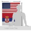 World Cup Serbia USA Friendship Flag Banner Room Wall Art Flag Poles for Outside House Patio Porch Lawn Garden Stand Tapestry Yard Signs FIFA Gifts Sports Fan Trophy Soccer Game Football Made in USA view 2