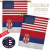 World Cup Serbia USA Friendship Flag Banner Room Wall Art Flag Poles for Outside House Patio Porch Lawn Garden Stand Tapestry Yard Signs FIFA Gifts Sports Fan Trophy Soccer Game Football Made in USA view 3