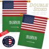 World Cup Saudi Arabia US Friendship Home Decor Banner Room Wall Art Patio Porch Lawn Garden Flag Stand Pole Outdoor Tapestry Yard Signs FIFA Gifts Sports Fan Trophy Soccer Game Football Made in USA view 3