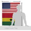 World Cup Ghana USA Friendship Flag Support Our Troops Banner Pack Wall Art Flag Room Decorations Indoor Outdoor Tapestry Yard Signs FIFA Gifts Sports Fan Trophy Soccer Game Football Made In USA view 2