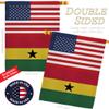 World Cup Ghana USA Friendship Flag Support Our Troops Banner Pack Wall Art Flag Room Decorations Indoor Outdoor Tapestry Yard Signs FIFA Gifts Sports Fan Trophy Soccer Game Football Made In USA view 3