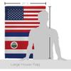 World Cup Costa Rica US Friendship Flag American Banner Pack Patio Lawn Garden Patriotic Outdoor Decorations Indoor Tapestry Yard Sign Art FIFA Gifts Sport Fan Trophy Soccer Game Football Made in USA view 2