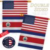 World Cup Costa Rica US Friendship Flag American Banner Pack Patio Lawn Garden Patriotic Outdoor Decorations Indoor Tapestry Yard Sign Art FIFA Gifts Sport Fan Trophy Soccer Game Football Made in USA view 3