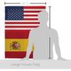 World Cup Spain USA Friendship Flag Wall Decor 2 Pcs Banner Flag Patio Lawn Garden Room Decorations Outdoor Tapestry Yard Signs Art FIFA Gifts Sports Fan Trophy Soccer Game Football Made in USA view 2