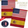World Cup Spain USA Friendship Flag Wall Decor 2 Pcs Banner Flag Patio Lawn Garden Room Decorations Outdoor Tapestry Yard Signs Art FIFA Gifts Sports Fan Trophy Soccer Game Football Made in USA view 3