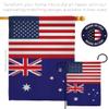 World Cup Australia US Friendship Flag Banner Room Wall Art Flag Poles for Outside House Patio Porch Lawn Garden Stand Tapestry Yard Sign FIFA Gifts Sport Fan Trophy Soccer Game Football Made in USA view 4