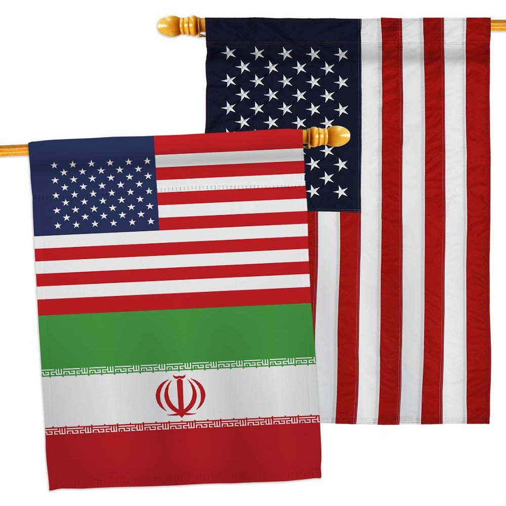 World Cup Iran USA Friendship Flag American Flag Banner Pack Wall Art Patio Porch Lawn Garden Outdoor Decorations Tapestry Yard Signs FIFA Gifts Sports Fan Trophy Soccer Game Football Made in USA