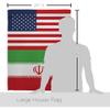 World Cup Iran USA Friendship Flag American Flag Banner Pack Wall Art Patio Porch Lawn Garden Outdoor Decorations Tapestry Yard Signs FIFA Gifts Sports Fan Trophy Soccer Game Football Made in USA view 2