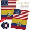 World Cup Ecuador USA Friendship Flag American Banner Pack Patio Porch Lawn Garden Room Decorations Outdoor Tapestry Yard Signs Art FIFA Gifts Sports Fan Trophy Soccer Game Football Made in USA view 3
