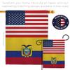 World Cup Ecuador USA Friendship Flag American Banner Pack Patio Porch Lawn Garden Room Decorations Outdoor Tapestry Yard Signs Art FIFA Gifts Sports Fan Trophy Soccer Game Football Made in USA view 4