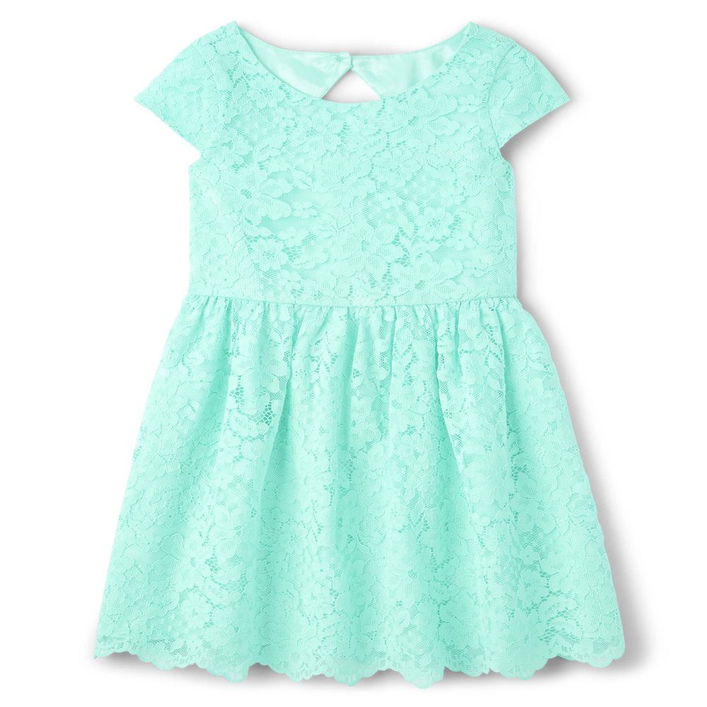 The Children's Place,Family Matching Dresses, Mommy and Me,Girls,Aqua Lace,14
