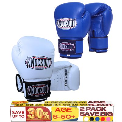 Boxing Gloves 2 Pack for Kids Men Womens Boxing Gloves Set of 2, Best for Boxeo Training, Kickboxing, Muay Thai, Heavy Bag Workout, Sparing Gear with Ultra Wide Wrist Support Siz 4OZ-16OZ