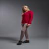 Expert Brand USA-Made Women's Drimax Dry Fit V Neck Athletic Long Sleeve, Red, Small view 4