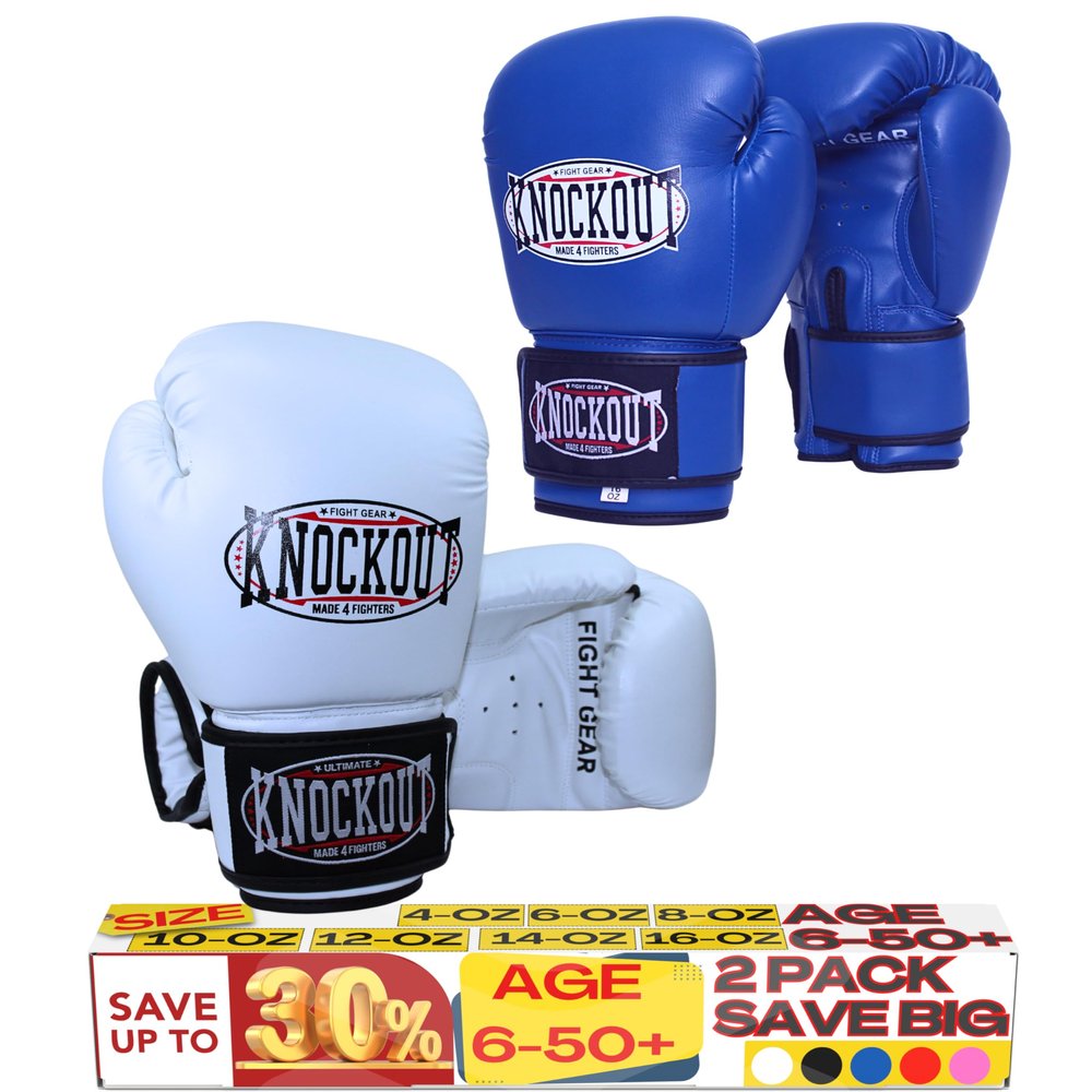 Boxing Gloves 2 Pack for Kids Men Womens Boxing Gloves Set of 2, Best for Boxeo Training, Kickboxing, Muay Thai, Heavy Bag Workout, Sparing Gear with Ultra Wide Wrist Support Siz 4OZ-16OZ