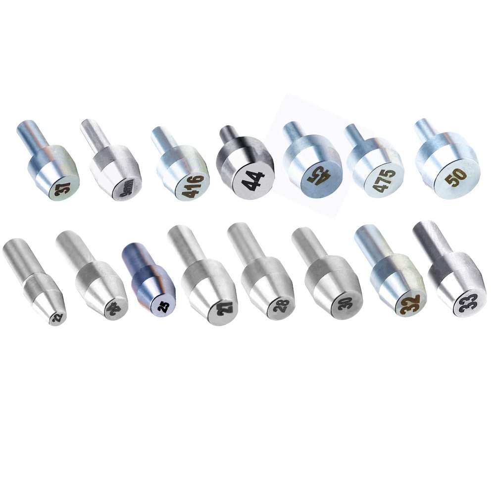 McJ Tools Reloading Case Trimmer Pilot Set of 15 most popular sizes: 22, 24,25, 27, 28, 30, 32, 33, 9mm, 37, 416, 44, 45, 475, 50 cal (shaft 3/16")