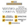 McJ Tools Reloading Case Trimmer Pilot Set of 15 most popular sizes: 22, 24,25, 27, 28, 30, 32, 33, 9mm, 37, 416, 44, 45, 475, 50 cal (shaft 3/16") view 2