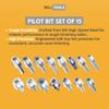 McJ Tools Reloading Case Trimmer Pilot Set of 15 most popular sizes: 22, 24,25, 27, 28, 30, 32, 33, 9mm, 37, 416, 44, 45, 475, 50 cal (shaft 3/16") view 4