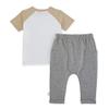Burt's Bees Baby Boys Shirt Pant Set, Top & Bottom Outfit Bundle, 100% Organic And Toddler Layette Set, Cloud Jersey Slub, 3 Months US view 2