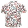 SheLucki Hawaiian Shirt for Men, Unisex Summer Beach Casual Short Sleeve Button Down Shirts, Printed Palmshadow Clothing Paisley White S view 4