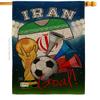 World Cup Iranian Tapestry Burlap Banner Home Decor Wall Art Patio Lawn Front Porch Room Decorations Outdoor Flags Yard Signs FIFA Soccer Gifts Sports Fan Party Trophy Game Football Goal Made In USA view 1