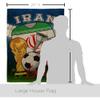 World Cup Iranian Tapestry Burlap Banner Home Decor Wall Art Patio Lawn Front Porch Room Decorations Outdoor Flags Yard Signs FIFA Soccer Gifts Sports Fan Party Trophy Game Football Goal Made In USA view 2