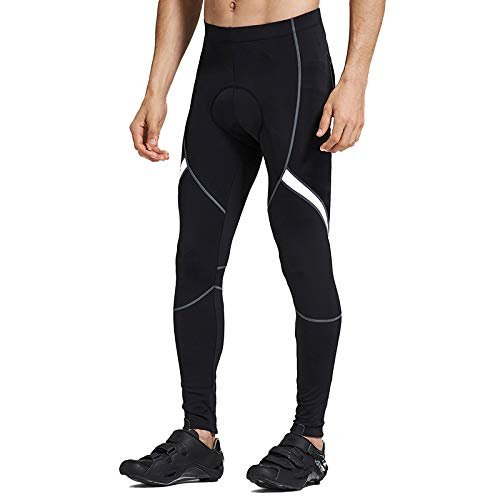 Santic Men's Cycling Bike Pants Road Bicycle Tights Outdoor Biking Leggings White XXL