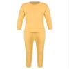Fldy Boys Girls Thermal Underwear Set Kids Toddlers Fleece Lined Long Johns Set Winter Base Layer Top & Bottom Yellow 5-6 Years view 3