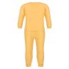 Fldy Boys Girls Thermal Underwear Set Kids Toddlers Fleece Lined Long Johns Set Winter Base Layer Top & Bottom Yellow 5-6 Years view 4