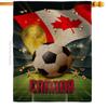 World Cup Canadian Tapestry Burlap Banner Home Decor Wall Art Patio Lawn Front Porch Room Decorations Outdoor Flags Yard Signs FIFA Soccer Gifts Sports Fan Party Trophy Game Football Goal Made In USA view 1