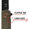 COAST Founder's Collection SELECT LX504, Gentleman's EDC Folding Pocketknife, Tanto Blade, Flipper Tab, Liner Lock, Two Position Pocket Clip, Black 9Cr18Mov Stainless-Steel, Dark Green view 4