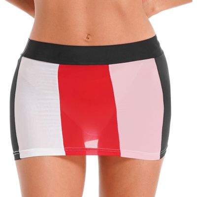 ACSUSS Sexy Women's Sheer Ultra See Through Low Waist Micro Mini Skirts Pencil Skirt 5# Multicolor One Size
