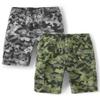 The Children's Place Toddler Boys Pull on Cargo Shorts, Green Camo/Grey Camo 2 Pack, 7 view 1
