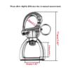 2/4Pcs Stainless Steel 316 Swivel Snap Shackle Quick Connect Shackle, 77x26mm Heavy Duty Snap Hook for Sailboat Spinnaker Halyard (2) view 4