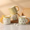 Enamel Travel Camping Mug Set of 4, Durable Thick Walled Camping Style Coffee Cup for Outdoor Home and Office (Yellow) view 2