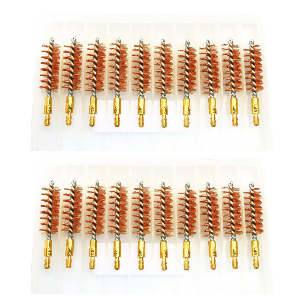 McJ Tools Pistol Bronze Bore Brush (20pack 45 Cal)