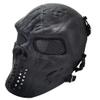 Fanjin Tactical Mask Skull Full Face Masks, Airsoft Mask, for Halloween Cosplay Party CS Survival Games Shooting (Black) view 1