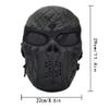 Fanjin Tactical Mask Skull Full Face Masks, Airsoft Mask, for Halloween Cosplay Party CS Survival Games Shooting (Black) view 2