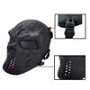 Fanjin Tactical Mask Skull Full Face Masks, Airsoft Mask, for Halloween Cosplay Party CS Survival Games Shooting (Black) view 3