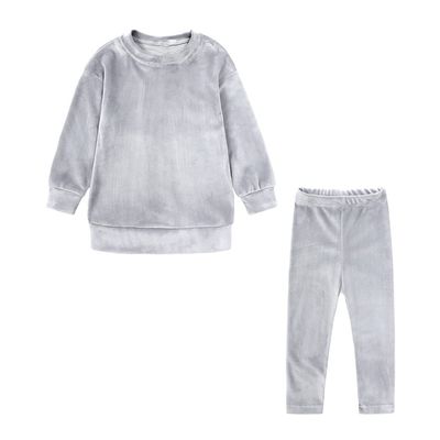 MYGBCPJS Little Girls 2 Pcs Velour Tracksuit Kids Long Sleeve Pullover Sweatshirt + Sweatpants Sweatsuit Outfits Clothes Set