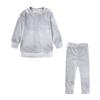 MYGBCPJS Little Girls 2 Pcs Velour Tracksuit Kids Long Sleeve Pullover Sweatshirt + Sweatpants Sweatsuit Outfits Clothes Set view 1