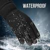 EXCEI Rechargeable -30 Winter Gloves Touchscreen Gloves Thermal Gloves Windproof Waterproof for Running Cycling Biking Driving (Size : Large) view 4