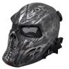 Fanjin Tactical Mask Skull Full Face Masks, Airsoft Mask, for Halloween Cosplay Party CS Survival Games Shooting (Silver Gray) view 1