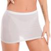 iiniim Womens Smooth Oil Shiny Lingerie Skirt Hip Dress Extreme Short Mini Skirt Underwear White C Small view 3